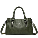 Triple Zip Soft Leather Shoulder Tote - VELLEGRA