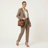 Vellegra Eldara Genuine Leather Top-Handle Crossbody Bag - Vellegra