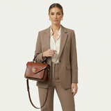 Vellegra Eldara Genuine Leather Top-Handle Crossbody Bag - Vellegra