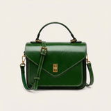 Vellegra Eldara Genuine Leather Top-Handle Crossbody Bag - Vellegra