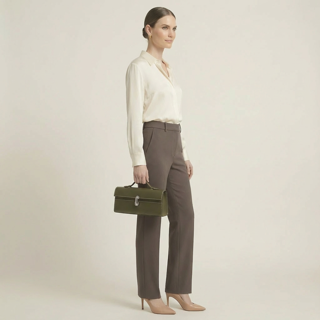 Vellegra Eloria Leather Baguette Bag - Vellegra