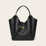 Vellegra Lyra Leather Bucket Bag - Vellegra