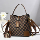 Vienna Monogram Bucket Satchel - Vellegra