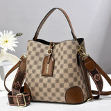 Vienna Monogram Bucket Satchel - Vellegra