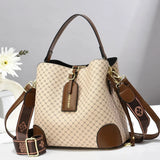 Vienna Monogram Bucket Satchel - Vellegra