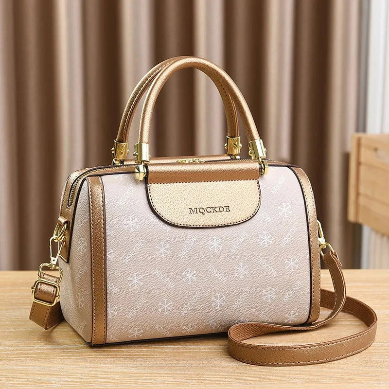 Vienza Monogram Boston Satchel - Vellegra
