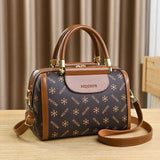 Vienza Monogram Boston Satchel - Vellegra