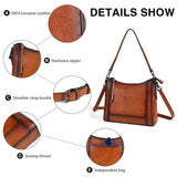 Vintage Genuine Leather Crossbody with Dual Straps - Vellegra