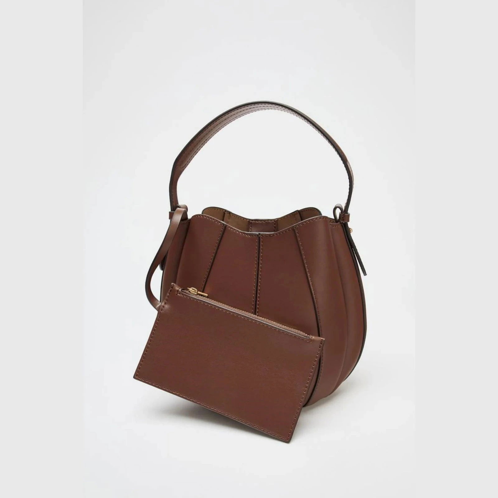 Virelle Sculpted Bucket Bag - Vellegra