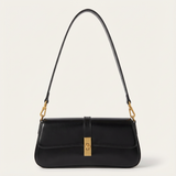 Noëlle Compact Sculpted Leather Baguette Bag