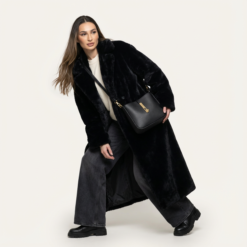 Vellegra Elin Leather Bucket Crossbody Bag